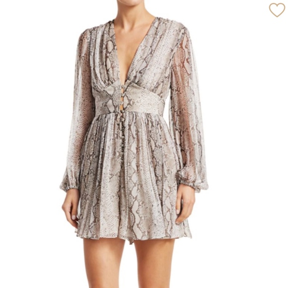 snake print playsuit